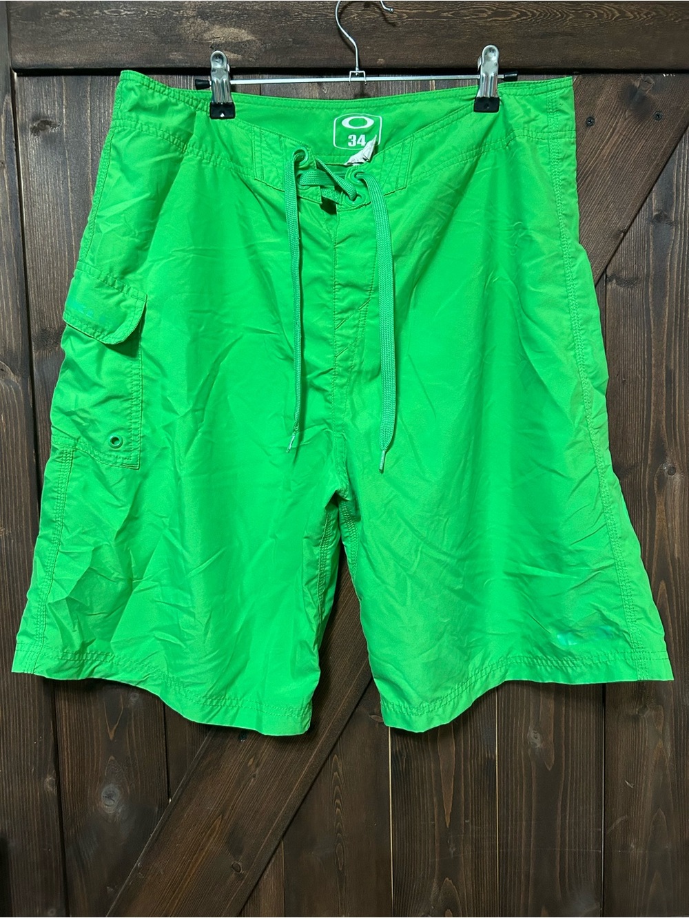 Oakley Neon Green Men's Cargo Swim Shorts